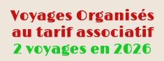Voyages organisés au tarif associatif
